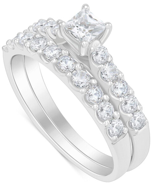 Diamond Princess-Cut Bridal Set (1 ct. t.w.) in 14k White Gold