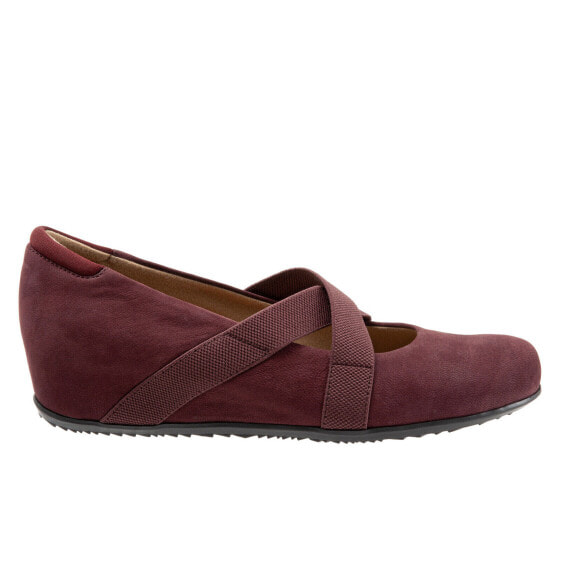 Softwalk Waverly S1762-606 Womens Burgundy Narrow Mary Jane Flats Shoes 9.5