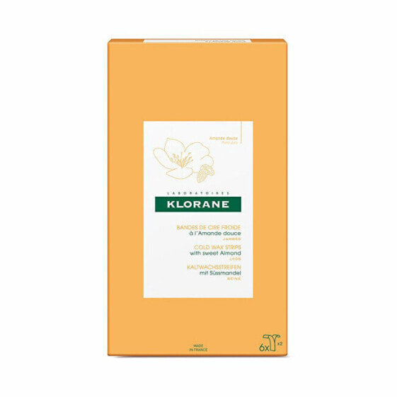 Депиляционные холодные полоски для ног Klorane Cold Wax Strips 6 шт.