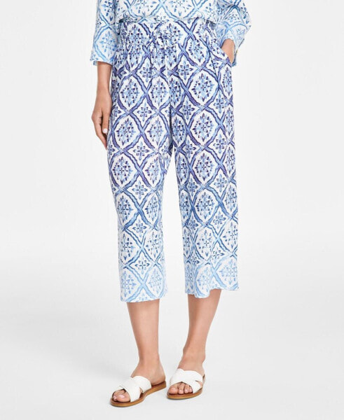 Women's Printed Cropped Pants, Created for Macy's