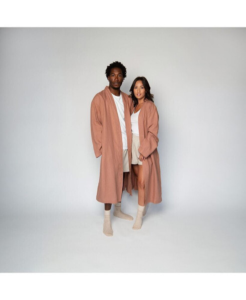 100% French Linen Unisex Bathrobe