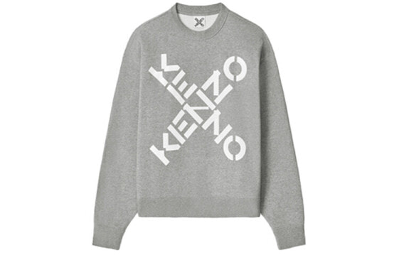 KENZO 套头Logo圆领长袖卫衣 男款 灰色 / Худи KENZO Logo FA65SW5214MS-95