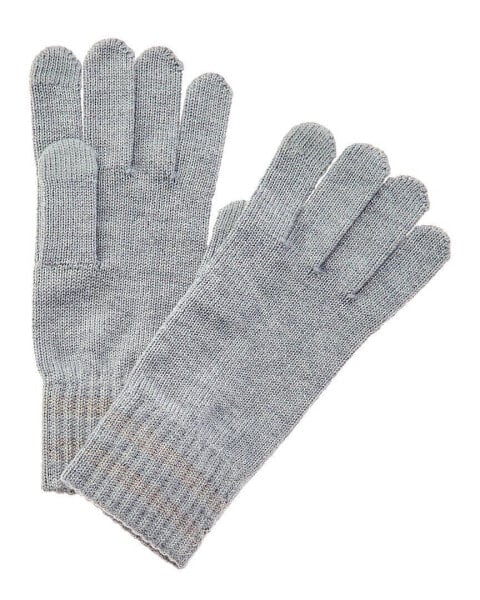 Lord & Taylor Varsity Stripe Wool-Blend Gloves Women's Grey