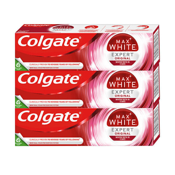 Зубная паста отбеливающая Colgate Max White Expert Original 3 x 75 мл