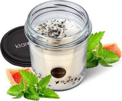 Klareko Larger scented soy Candle With Mint Aroma Ароматическая свеча с ароматом мяты 200 мл