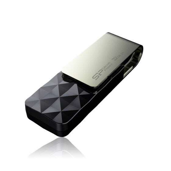Silicon Power Blaze B30 - 32 GB - USB Type-A - 3.2 Gen 1 (3.1 Gen 1) - Capless - 14.8 g - Black