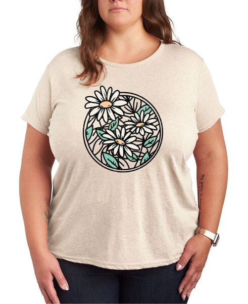 Wildflower Circle Plus Size Graphic T-Shirt