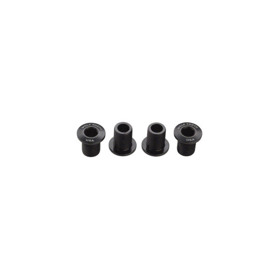 Wolf Tooth Components 10mm Chainring Bolts Black 4pk. 30t x 104mm BCD