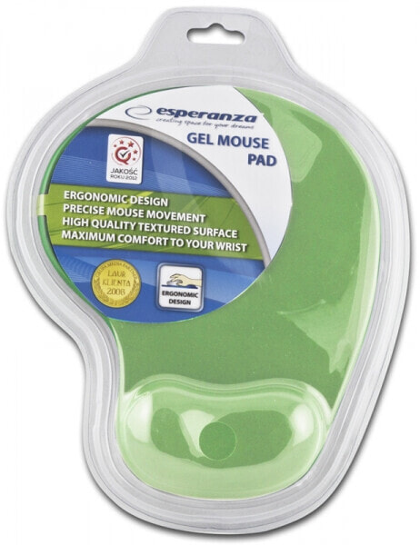 ESPERANZA EA137G - Green - Monochromatic - Gel - Wrist rest - Non-slip base