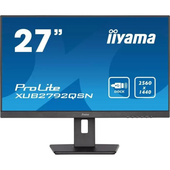 PC -Bildschirm - IIYAMA Prolite XUB2792QSN -B5 - 27 WQHD - IPS SLAB - 4 MS - 75Hz - HDMI / DISPORTPORT / USB -C DOCK / USB -Hub - Ref Plan