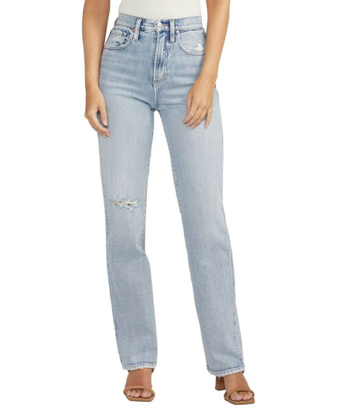 Джинсы роскошные Silver Jeans Co. Highly Desirable High Rise Straight Leg - женские