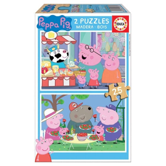 Пазл развивающий EDUCA BORRAS Peppa Pig 2x25 элементов