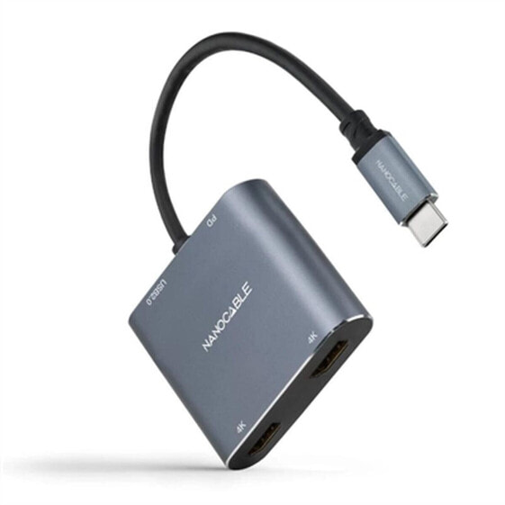 Адаптер USB C—HDMI NANOCABLE 10.16.4305 4K Ultra HD Серый 15 cm