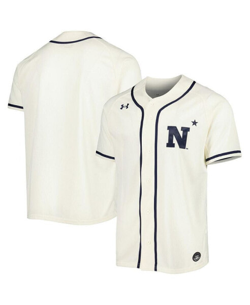 Men's Cream Navy Midshipmen Replica Baseball Jersey