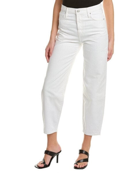 Frame Denim Ultra High-Rise Rumpled Blanc Barrel Jean Women's White 26