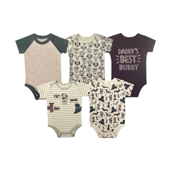 Member's Mark Baby Boy's 5-Pack Baby's Favorite Short Sleeve Bodysuits