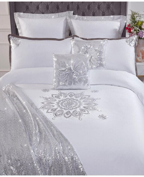 Одеяло с вышивкой пайетками By Caprice Home grace, набор на кровать King
