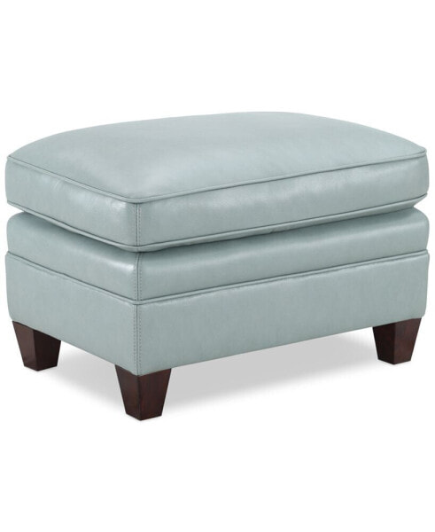 Marick 30" Leather Ottoman, Created for Macy's
