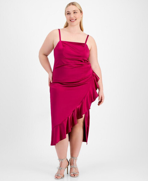 Trendy Plus Size Ruffled Midi Dress