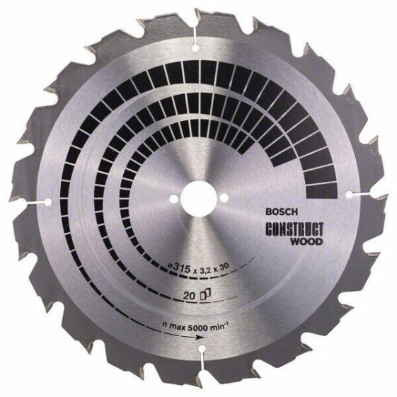 Bosch Kreissägeblatt Construct Wood 315 x 30 x 3,2 mm; 20