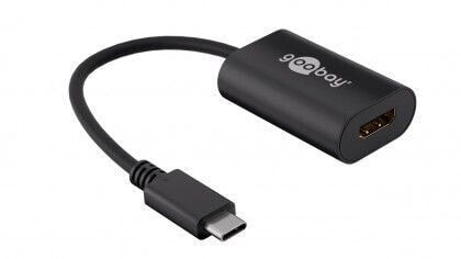 Wentronic Goobay 38532, USB Type-C, Male, 3840 x 2160 pixels, 60 Hz, Black, Polybag