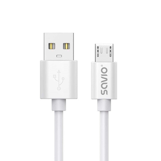 Универсальный кабель USB-MicroUSB Savio CL-167 Белый 3 m