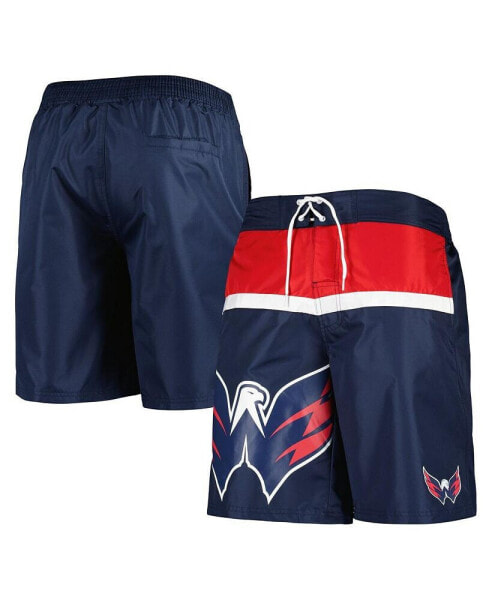 Men's Navy Washington Capitals Sea Wind Swim Trunks