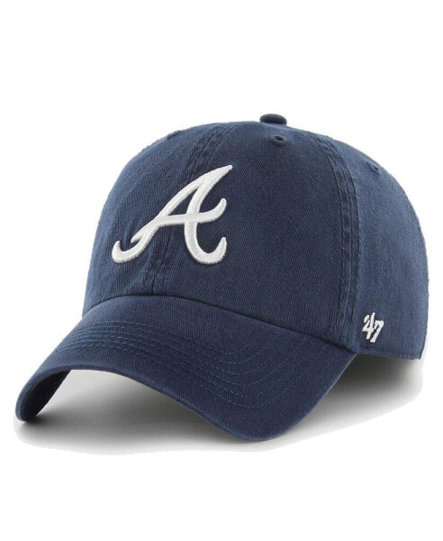 Men's Navy Atlanta Braves Franchise Logo Fitted Hat