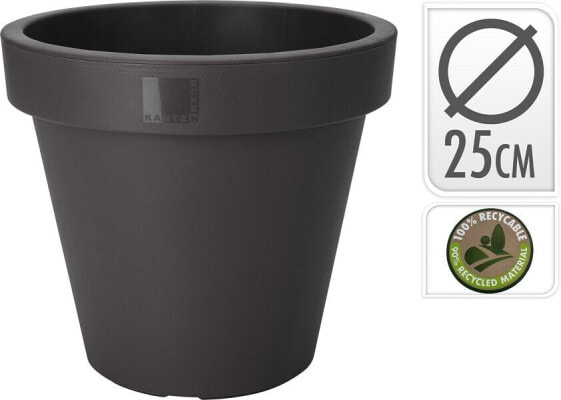 GreenGarden® Pflanzkübel Pflanztopf Blumentopf Ø25cm Höhe 22cm anthrazit