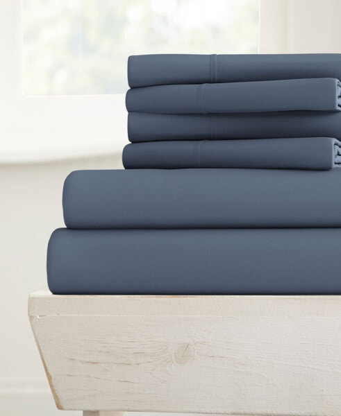 Solids in Style by The Home Collection 6 Piece Bed Sheet Set, Full