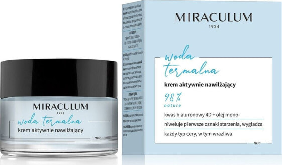 Miraculum Thermal Water Night Cream Ночной крем для лица на основе термальной воды с гиалуроновой кислотой и маслом монои 50 мл