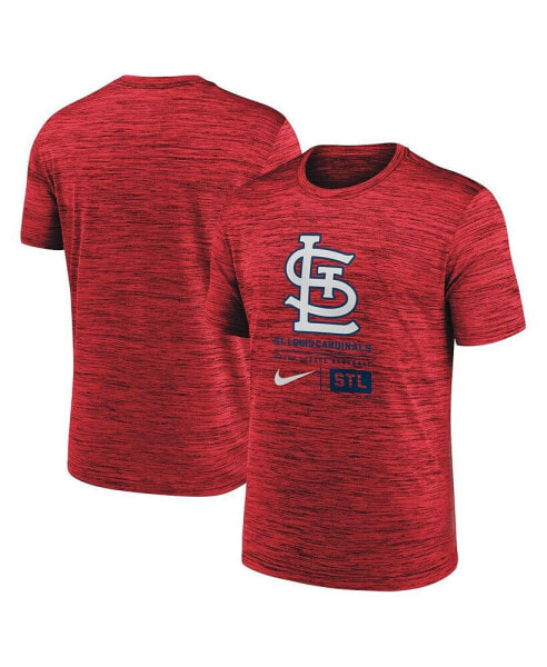 Men's Red St. Louis Cardinals Large Logo Velocity T-Shirt