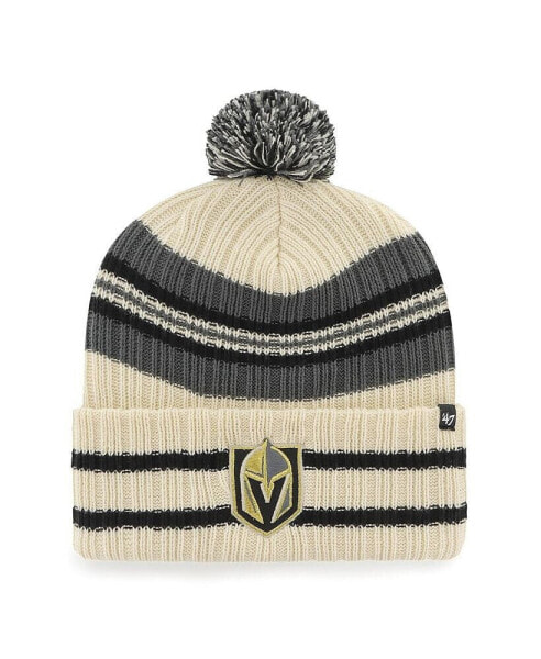 Men's '47 Natural Vegas Golden Knights Hone Cuffed Knit Hat with Pom