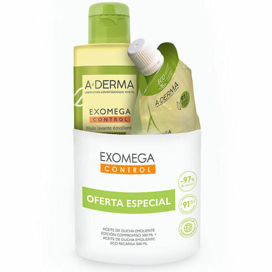 Масло для душа A-Derma Control 2 x 500 мл Унисекс Натуральное Увлажняющее Успокаивающее атопическая кожа Чувствительная кожа А-DERMA