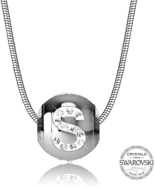 Steel necklace letter S CLET-S