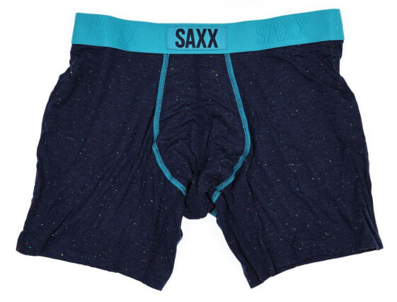 Saxx 285016 Men's Boxer Briefs Underwear Navy Confetti Size M