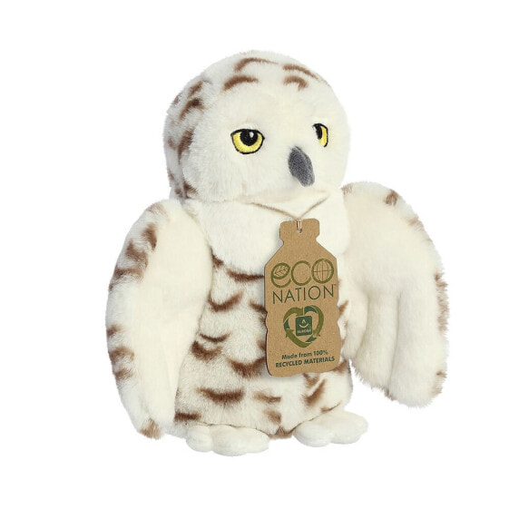 ECO NATION Aurora Snowy Owl teddy