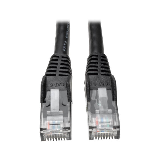 Tripp N201-006-BK Cat6 Gigabit Snagless Molded (UTP) Ethernet Cable (RJ45 M/M) - PoE - Black - 6 ft. (1.83 m) - 1.83 m - Cat6 - U/UTP (UTP) - RJ-45 - RJ-45