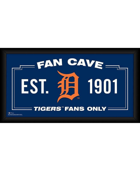 Detroit Tigers Framed 10" x 20" Fan Cave Collage
