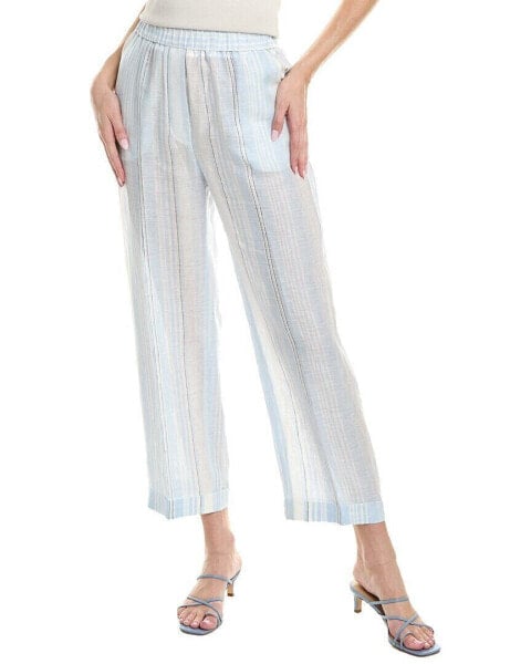 Peserico Linen Pant Women's Blue 40