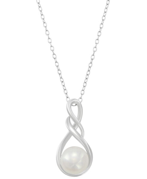 Giani Bernini cultured Freshwater Pearl (8-1/2mm) 18" Pendant Necklace, Created for Macy's