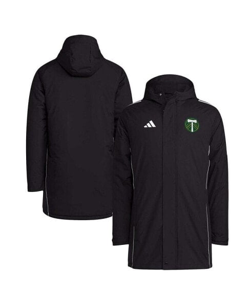 Men's Black Portland Timbers Tiro 24 Full-Zip Winter Parka Hoodie