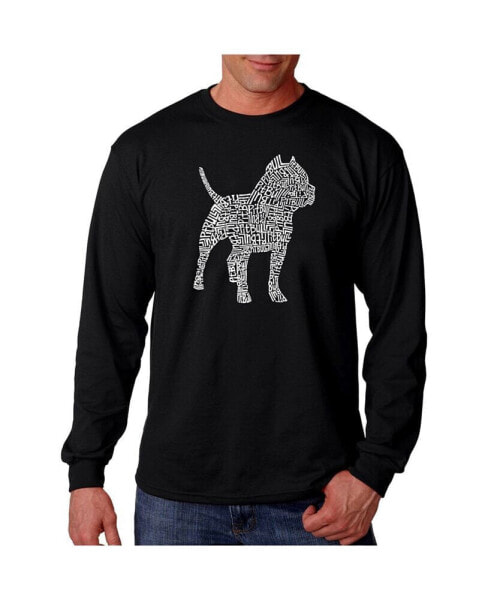 Men's Word Art Long Sleeve T-Shirt - Pit bull