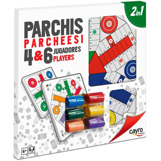 CAYRO Parchis Complete Wood 4-6 Players 40 cm Board Game