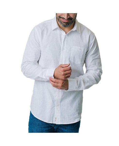 Рубашка мужская Hope & Henry из льна с длинным рукавом