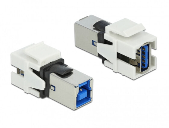 Разъем Delock 86394 Flat белый USB A - USB B женский - женский