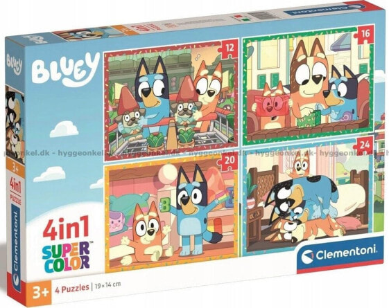 Clementoni CLE puzzle 4w1 SuperKolor Bluey 21530