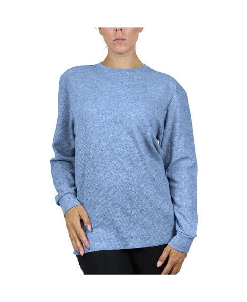 Women's Loose Fit Waffle Knit Thermal Shirt