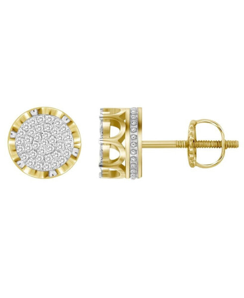 Men's Diamond (1/6 ct.t.w.) Earring Set in 10k Yellow Gold