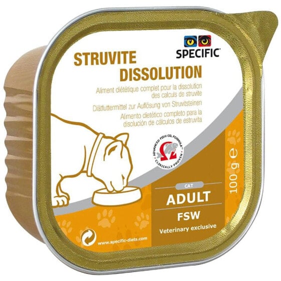 SPECIFIC Feline Adult Fsw Struvite Dissolution Box 7x100g Cat Food